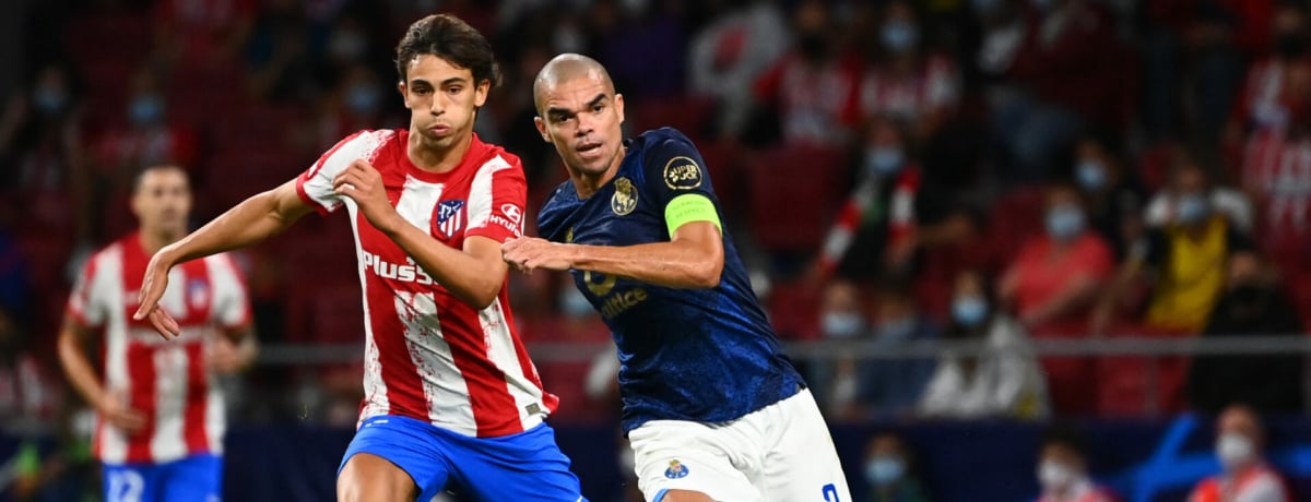 Porto-Atletico Madrid, 6a giornata Champions League 2021-22, Joao Felix e Pepe