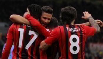 Giroud e Leao, Milan-Sampdoria