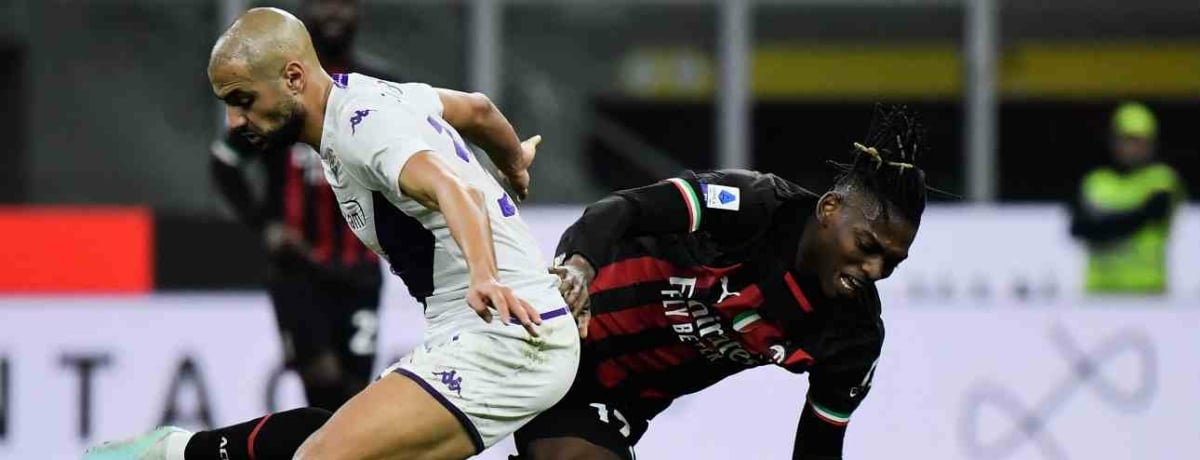 Milan e Fiorentina in azione