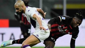 Milan e Fiorentina in azione