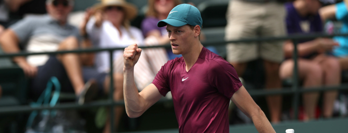 Tennista italiano in campo
