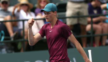Tennista italiano in campo
