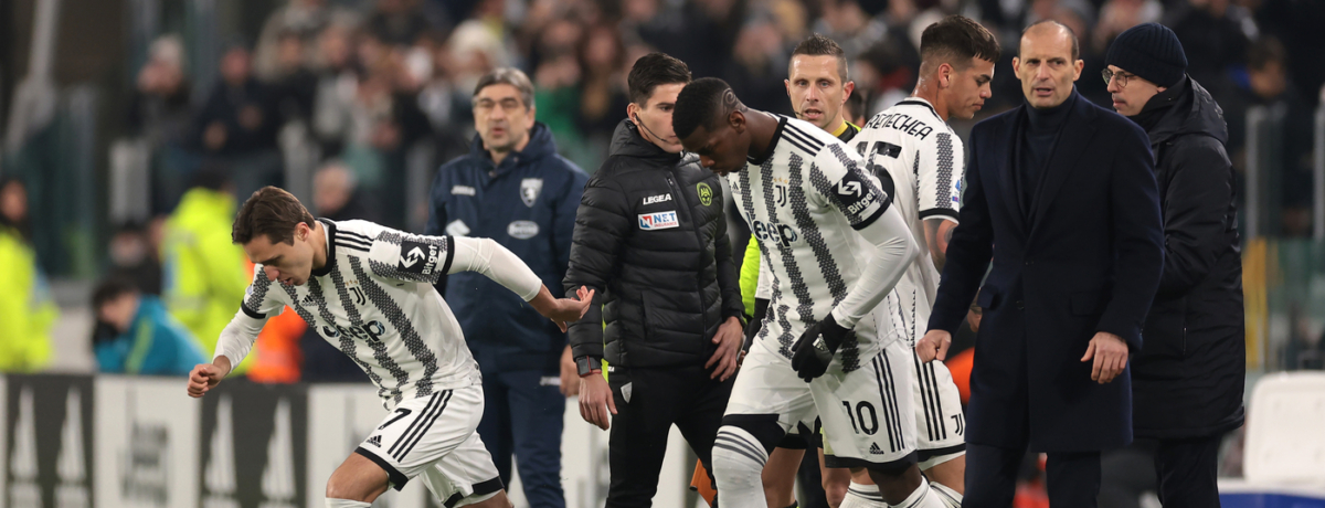 bianconeri in procinto di entrare in campo