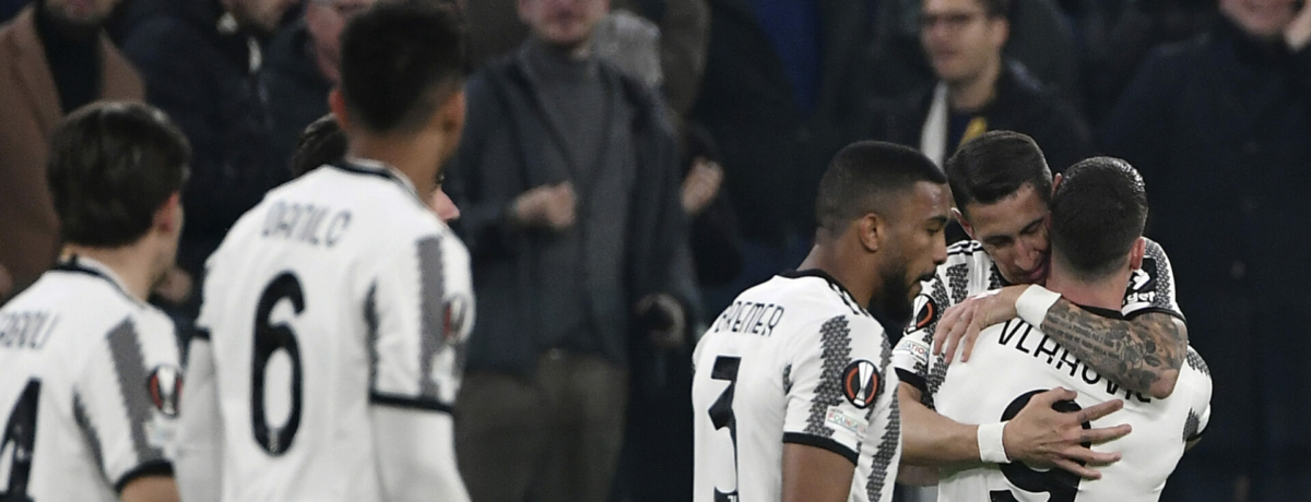 festeggiamento giocatori della juventus