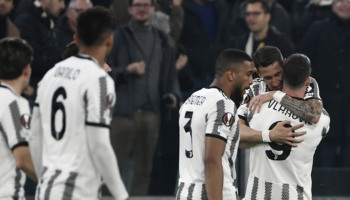 festeggiamento giocatori della juventus