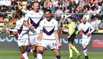 esultanza dei giocatori della fiorentina