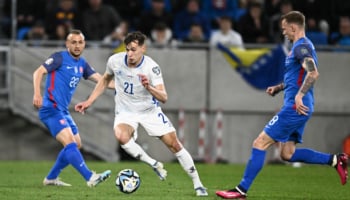 giocatori della Slovacchia in campo