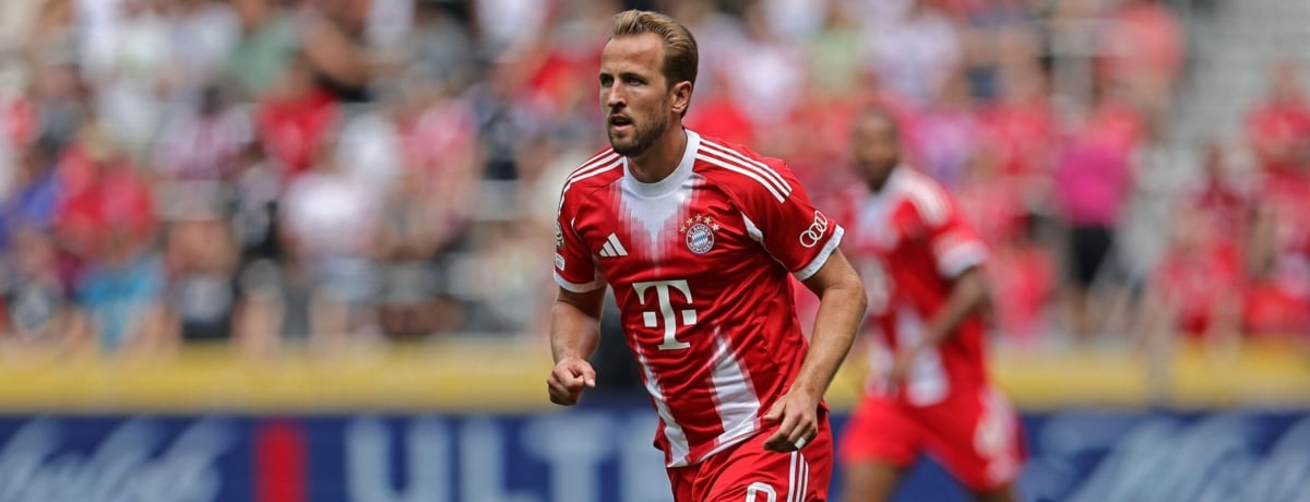 attaccante dei bavaresi in azione
