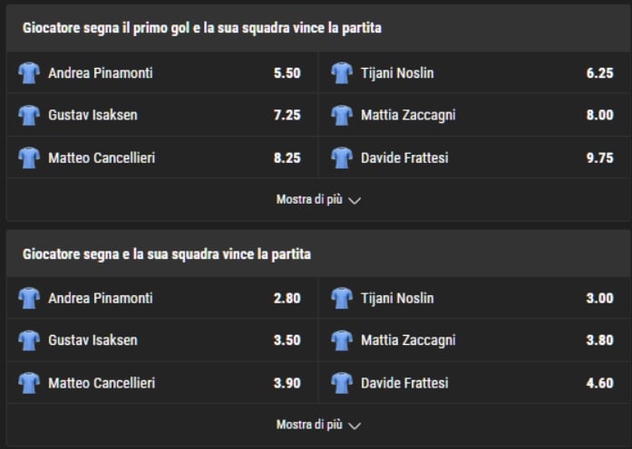 schermata scommesse bwin
